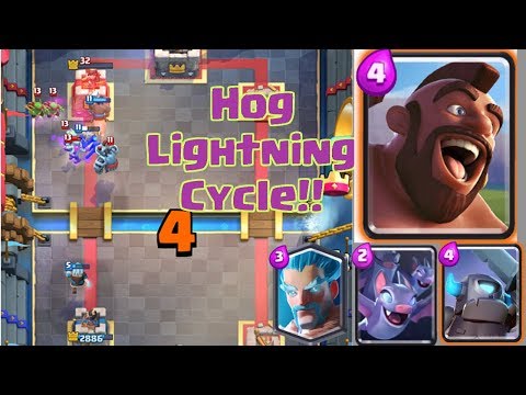 Hog Lightning Cycle for Ladder and Grand Challenges!!  Clash Royale