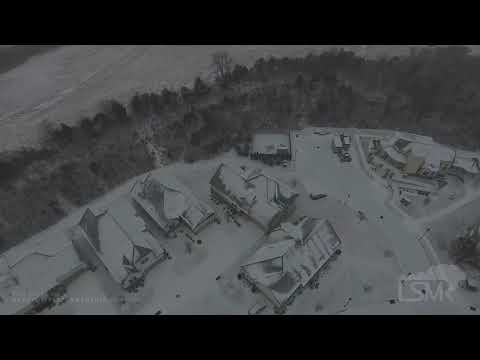 01-31-2020 Warrington PA - Aerial view of initial Snow Band from Incoming Winter Storm