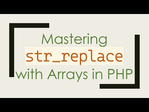 Array Php Str_replace Array