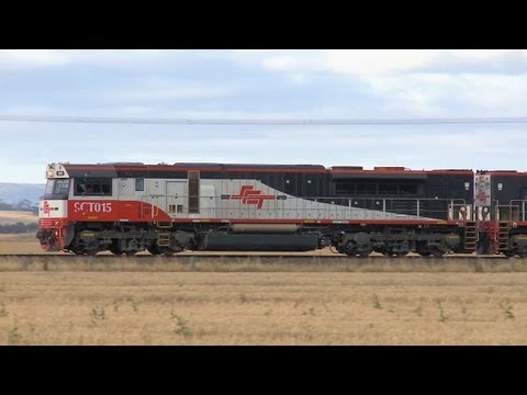 Triple SCT class locomotives with long freight train - PoathTV Railways, Railroads & Trains