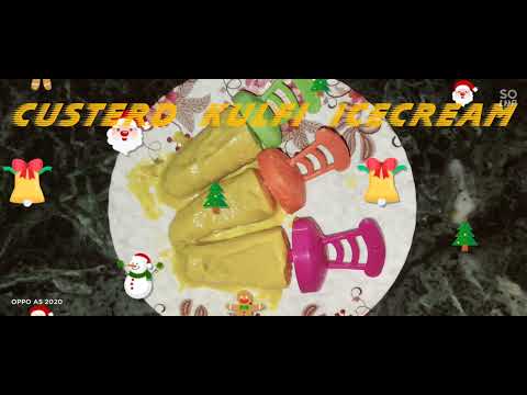 Custerd Kulfi Ice-cream Recipe Home Made...