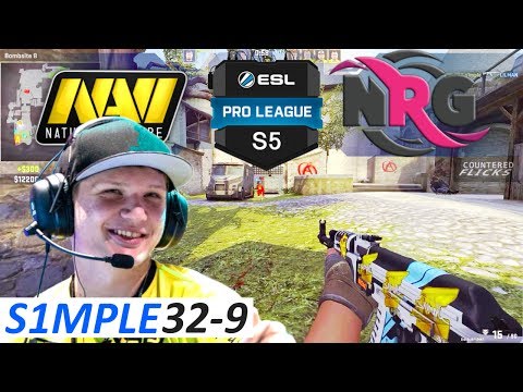 s1mple 32-9 POV / NRG vs NaVi / Cobblestone / ESL Pro League Season 5 Finals