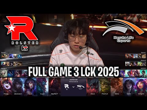 KT vs HLE GAME 3 LCK SUMMER 2025 W14D2 | KT ROLSTER vs HANWHA LIFE G3 LCK 2025