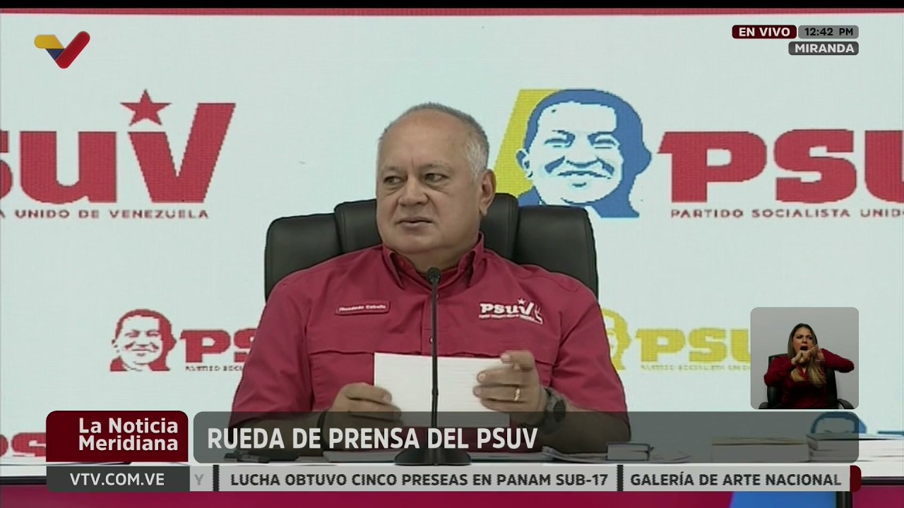 Rueda de prensa del PSUV con Diosdado Cabello, 6 de abril de 2026