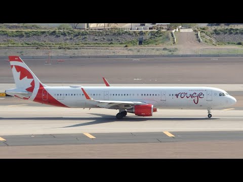 Air Canada Rouge Airbus A321-211 [C-FJOU] takeoff from PHX