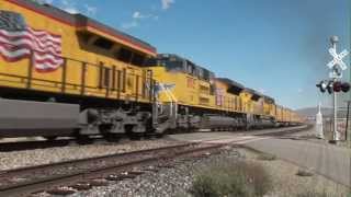 preview picture of video 'STEAM LOCOMOTIVE #844, UP 150 EXPRESS 2012. Patrick and Verdi, Nevada'