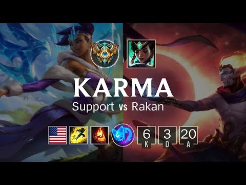 Karma Support vs Rakan - NA Challenger Patch 8.20