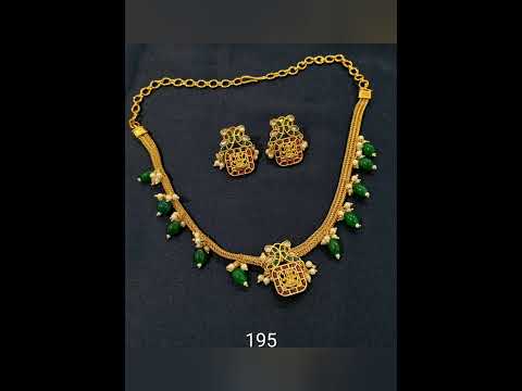 Fusion Arts Antique Kundan Rajwadi Wedding Necklace Set