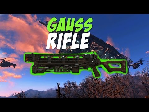 Fallout 4 Gauss Rifle! (Loot Room)