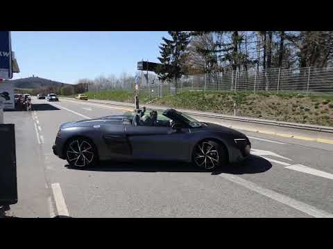 Audi R8 V10 Spyder Performance 2019 acceleration Nürburgring [Lovely Sounds]
