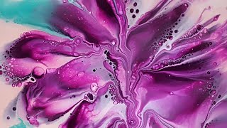 (83) Dip technique _ The purple flower series _ Light Coral background _ Designer Gemma77