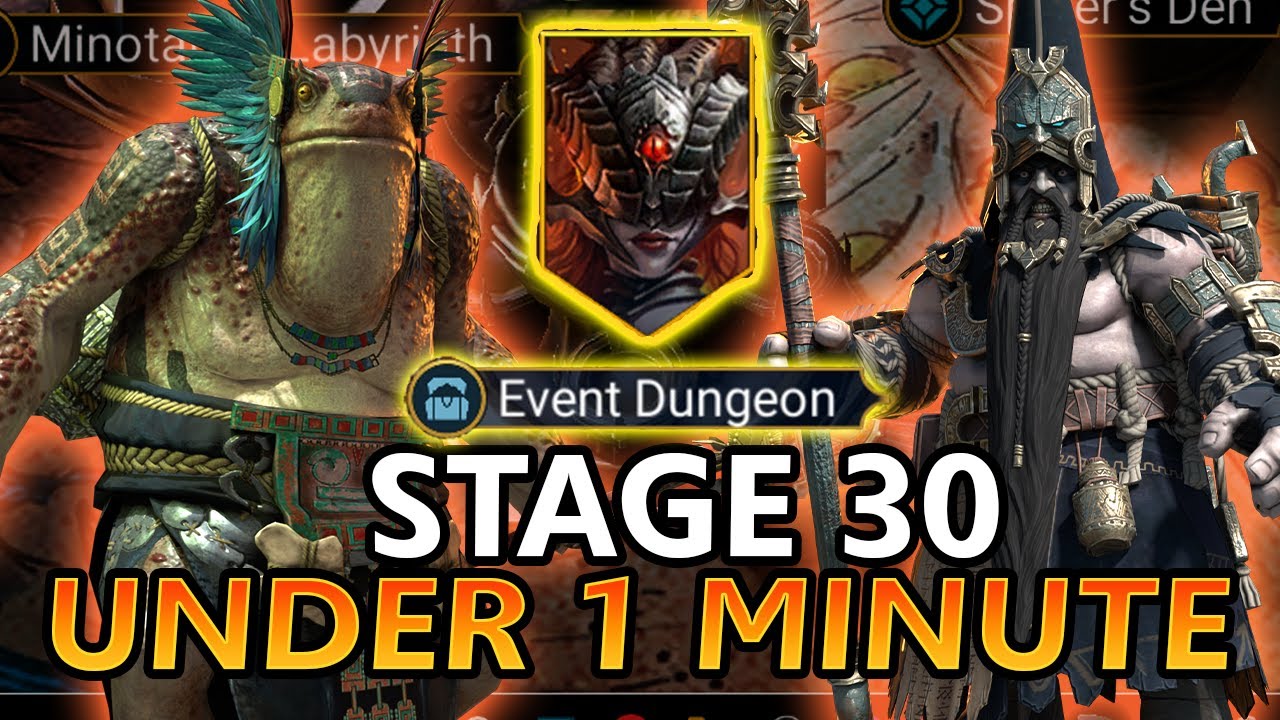 EVENT DUNGEON FARM STAGE 30 UNDER 1 MINUTE! TEST SERVER! Raid: Shadow Legends