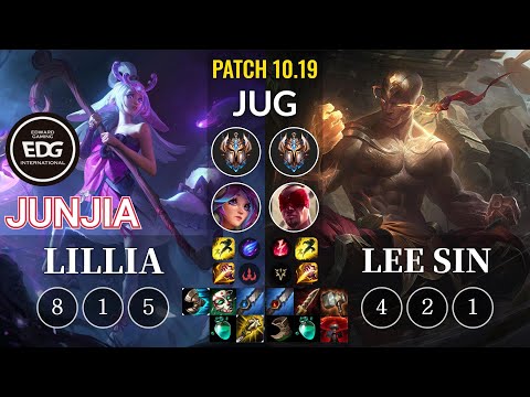 EDG JunJia Lillia vs Lee Sin Jungle - KR Patch 10.19