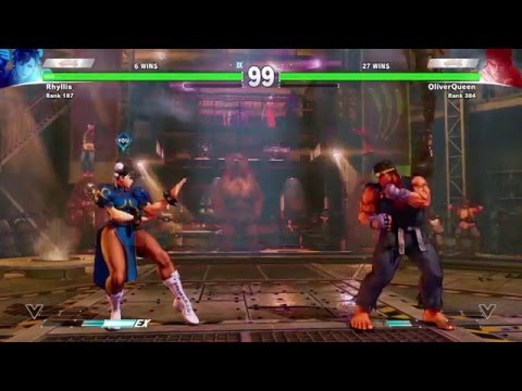 SF V: Rhyllis (Chun-Li) vs OliverQueen (Ryu - Rage Quit)