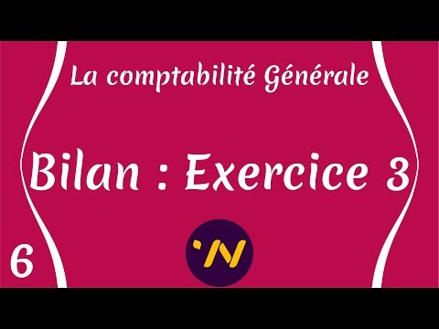 Bilan : Exercice 3 Comptabilité générale