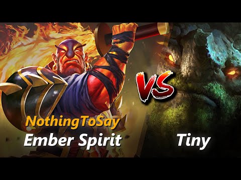 NothingToSay mid Ember Spirit vs Tiny | First 10 minutes