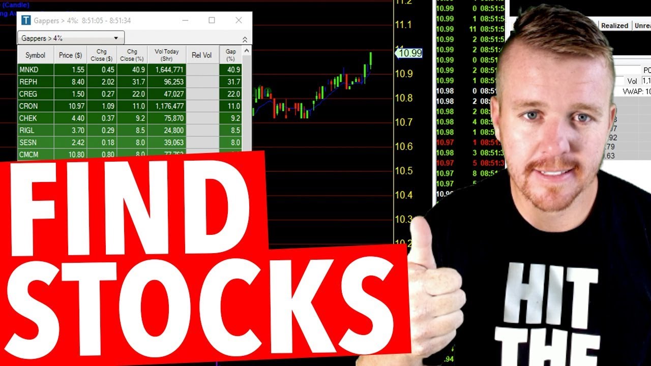 HOW TO FIND STOCKS TO DAY TRADE EVERY MORNING!