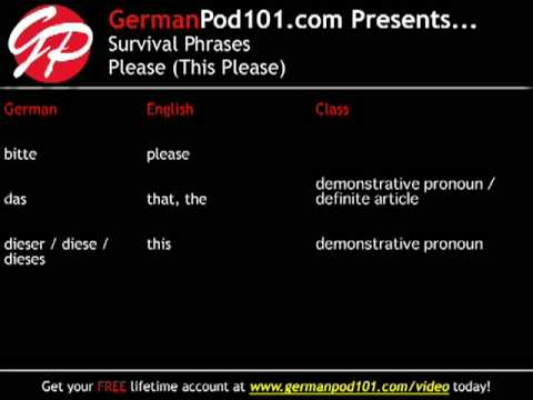 Learn German Survival phrases 1 how to say Thank You