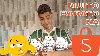 Unboxing WHEY GOURMET da SHOPEE!!! WHEY PROTEIN MUITO BOM  E BARATO
