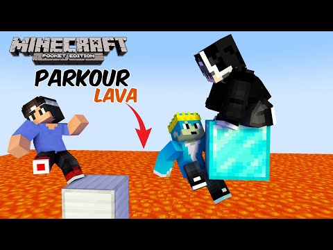 MINECRAFT PARKOUR BUT THE LAVA IS RISING |  Minecraft PE