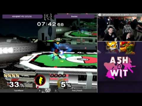 TryceBlazer (Fox) vs Pooch (Samus) - ASH@WIT #51 Melee Bracket