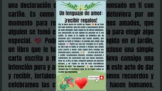 Un lenguaje de amor: recibir regalos! #cariño #abrazo #especial #corazón  #conexiones #amor