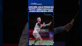 Janji Axelsen Kenakan Setelan Lengkap Peci, Baju Koko, dan Sarung jika Juara Indonesia Open 2023