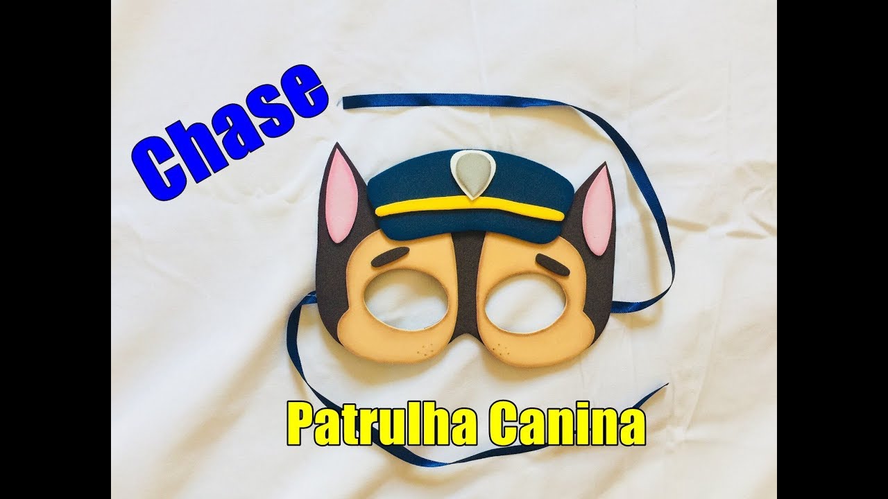 Passo a passo Mascara Chase- Patrulha canina - Carnaval - Art's da Indy