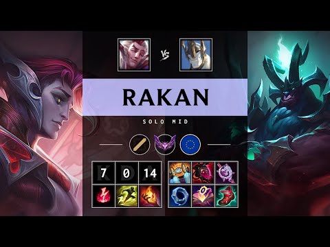 Rakan Mid vs Galio - EUW Master Patch 25.14