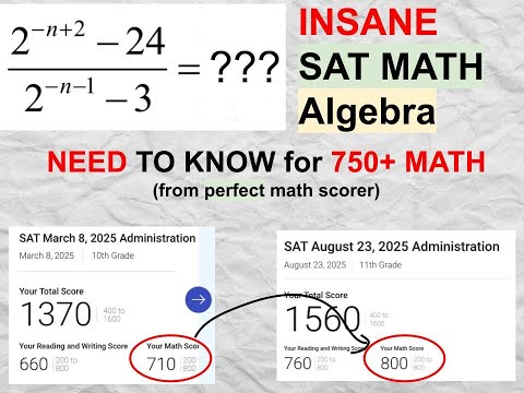 HARD SAT Math Algebra Walkthrough (from 800 SAT Math Scorer)