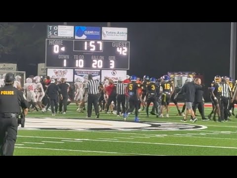 Sideline-Clearing Brawl Ends Georgia Playoff Game! | Gainesville vs Brunswick Chaos