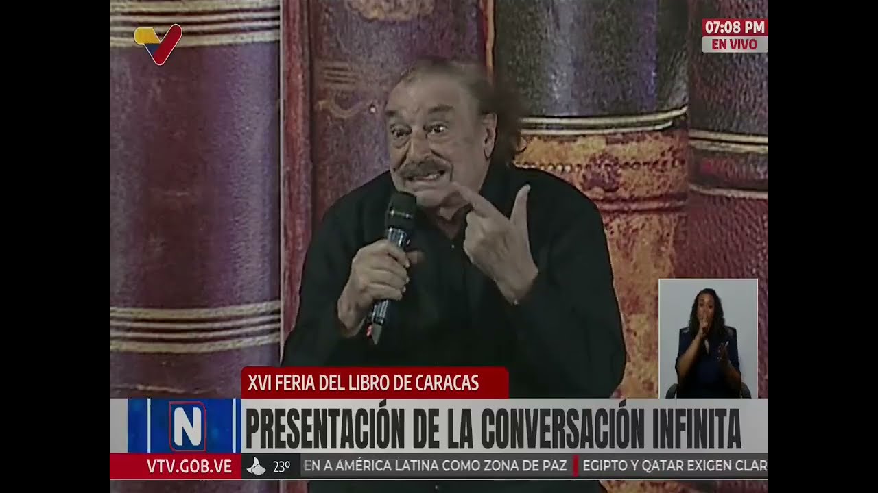 Ignacio Ramonet presenta "La Conversación Infinita" en la Feria del Libro de Caracas
