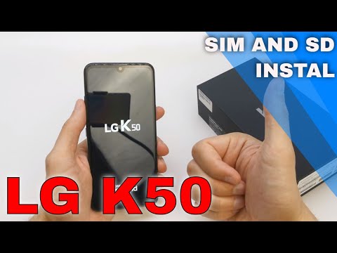 How to Insert Nano SIM & SD in LG K50 - SIM & SD Installation