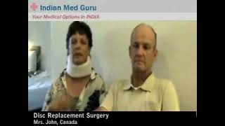 Mrs. Joan, Canada patient video testimonial India