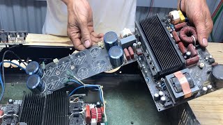 Restore old broken two-channel amplifier 800W+800W / Electronics repair 2K