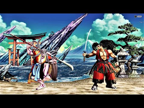 Kyoshiro Senryo  vs Haohmaru ( Hardest Al ) Samurai Shodown