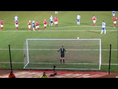 Barnsley v Brighton Ulloa Missed Penalty