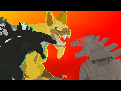 GODZILLA AND KING CAESAR VS MECHAGODZILLA// #animation #kaijus