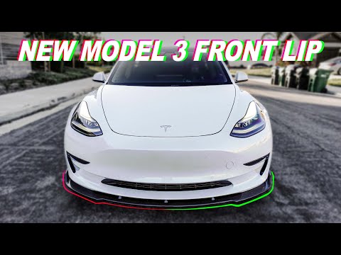 My Tesla Model 3 first body kit! New front Lip full Installation
