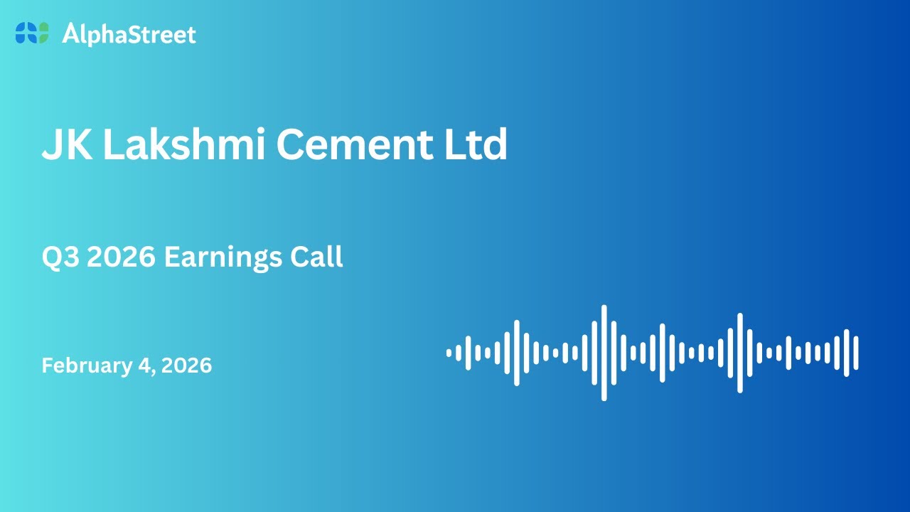 JK Lakshmi Cement Ltd Q3 FY2025-26 Earnings Conference Call
