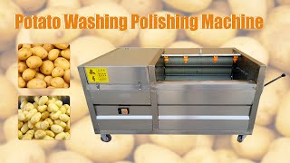 Industrial brush potato washing polishing machine for cleaning potato,ginger,carrot
