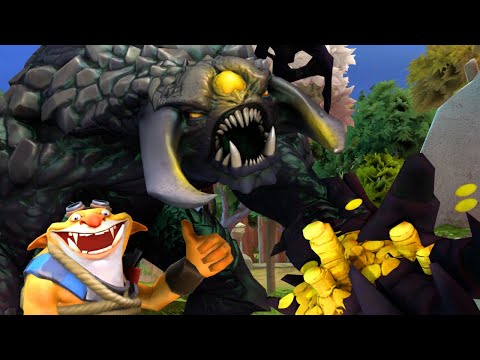 Techies Tipped Roshan - DotA 2 Funny Moments