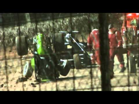 Tony Auslebrook Crash - Nowra Speedway 21-1-12