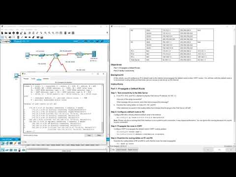 ✅CCNA v7 ENSA - 2.5.3 Packet Tracer - Propagate a Default Route in OSPFv2 💯 | YiYi Solution