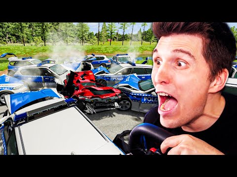 FORMEL 1 Wagen vs. 15 Polizei AUTOS | BeamNG