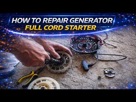 how to repair generator pull cord starter
