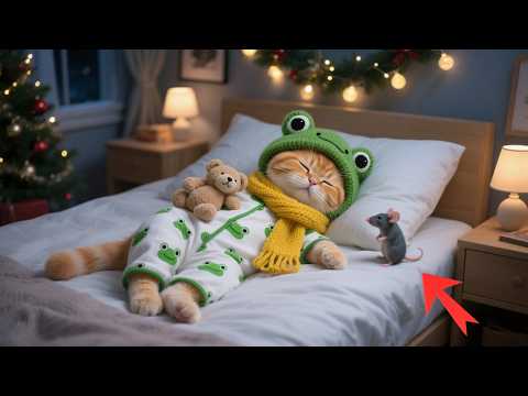 Ginger Kitten Lose His Teddy Bear to a Mouse, Mama Cat Comforts Him With Fried Chicken🍗🎄