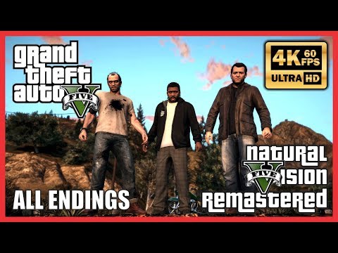 GTA V NEW 2019 Natural Vision Remastered Story Mode UHD 4K 60fps All Endings Walkthrough Part 61