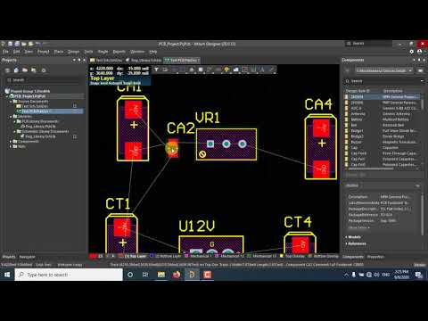 Placement of components in Altium Designer PCB