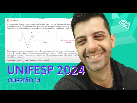 UNIFESP 2024 - Reaplicação - Q14 - A figura mostra, fora de escala, duas cordas homogêneas, 1 e 2,